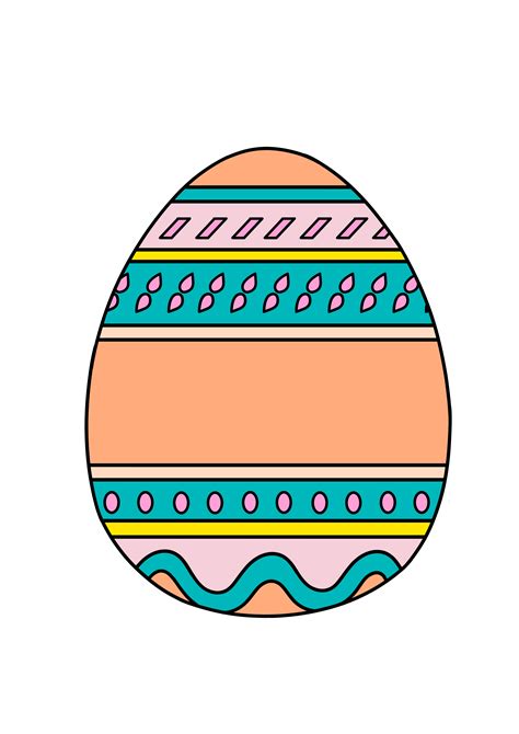Colored Easter Egg Printable