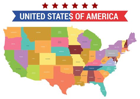 Colored Map Of The United States