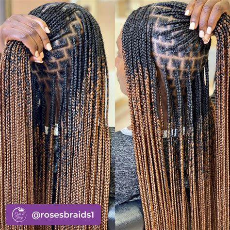 Chic and Bold: Rocking Colored Box Braids on Beautiful Brown Skin