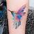 Colorful Hummingbird Tattoo Designs