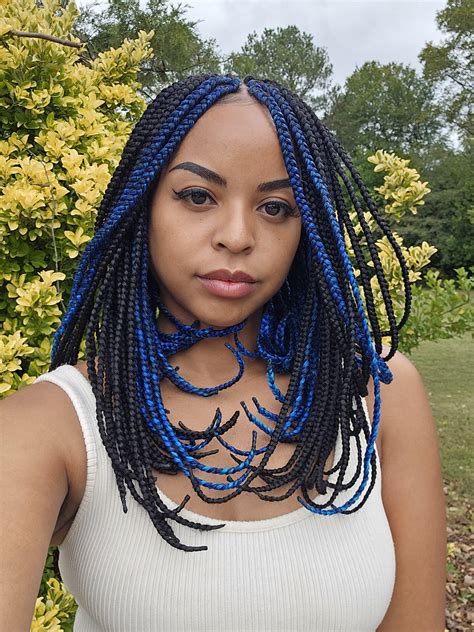 Colorful Box Braids: Make a Statement