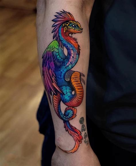 Colorful Dragon Tattoo
