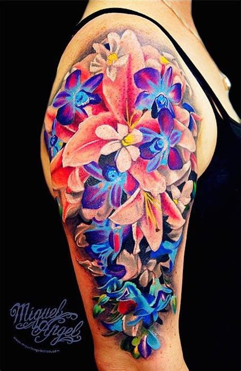 Colorful Flower Tattoo