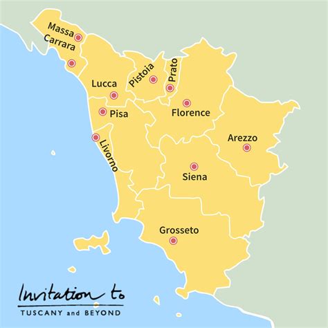 Tuscany tourist map