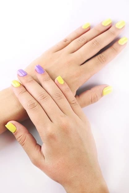 Colorful Nails Isolated On White