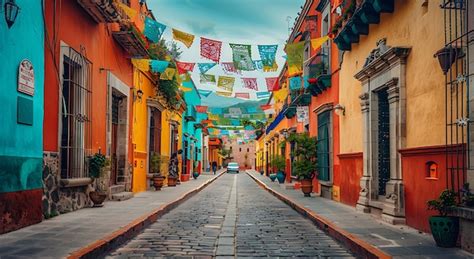 Colorful Oaxaca Buildings