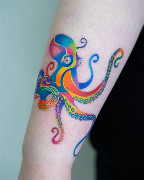 Colorful Octopus Tattoo