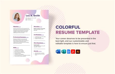 Colorful Resume Template Free Download