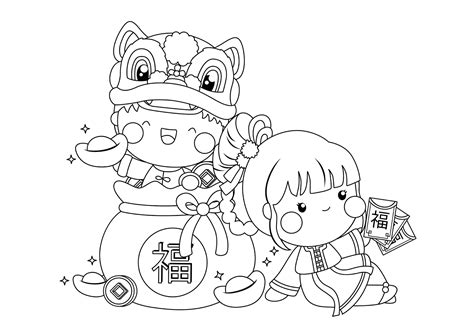 Coloriage Dessin Chinois