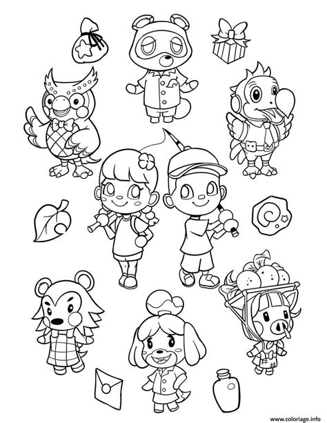 Coloriage Personnage Animal Crossing
