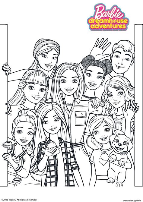 Coloriage à Imprimer De Barbie