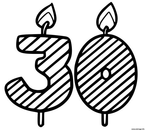Coloriage 30 Ans