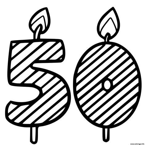Coloriage 50 Ans