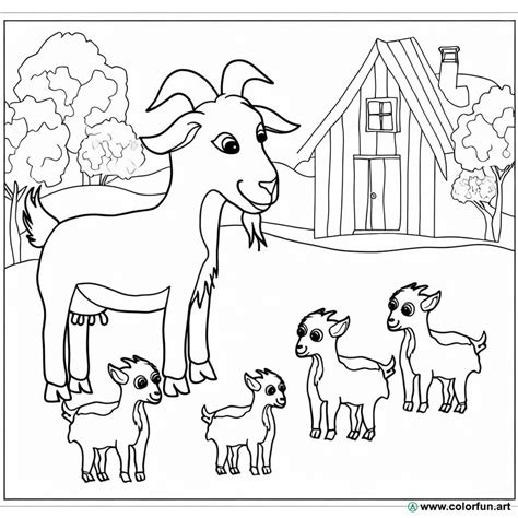 Coloriage 7 Chevreaux