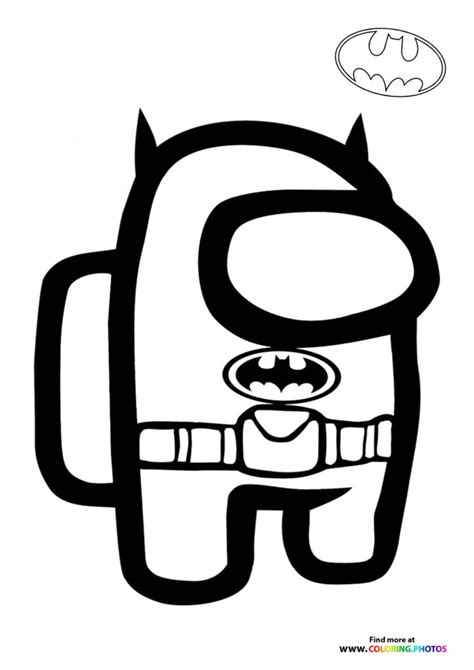 Coloriage Among Us Batman Coloring