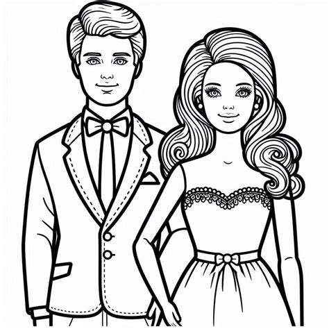 Coloriage Barbie Et Ken Humain