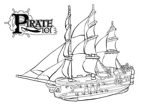 Coloriage Bateau Et Pirate Ship