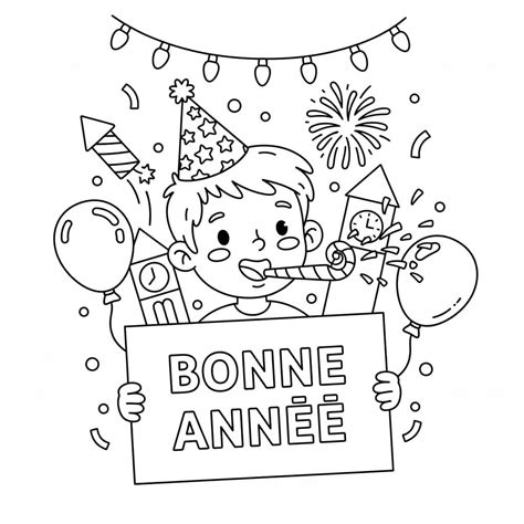 Coloriage Bonne Annee