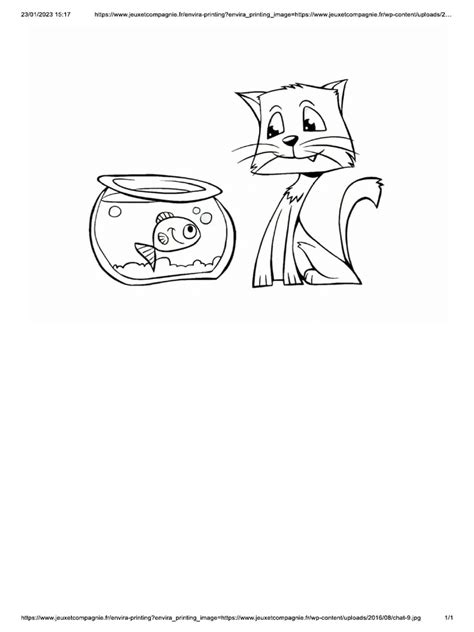 Coloriage Chat Et Poisson Probability