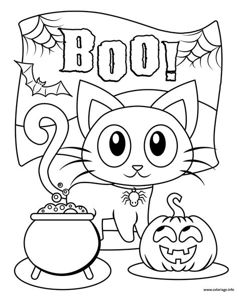 Coloriage Chat Halloween