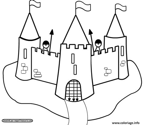 Coloriage Chateau Fort Maternelle Grande