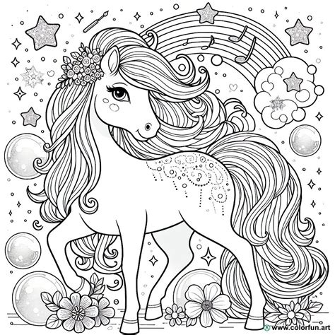 Coloriage Cheval Avec Model