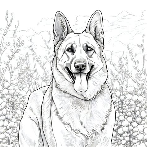 Coloriage Chien Berger Allemand