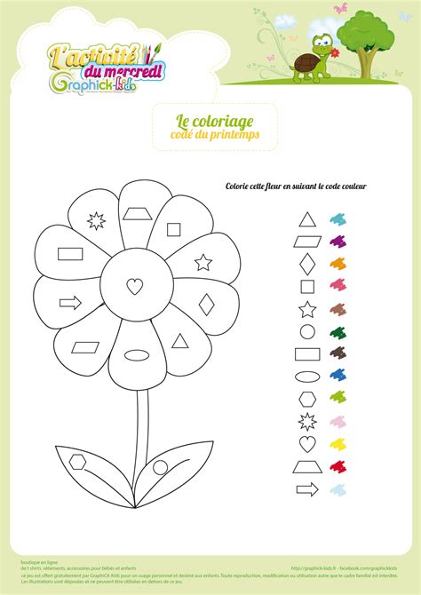 Coloriage Codé Printemps