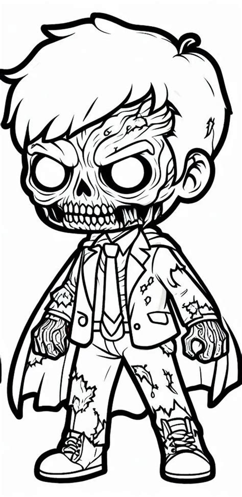 Coloriage De Zombie Quick
