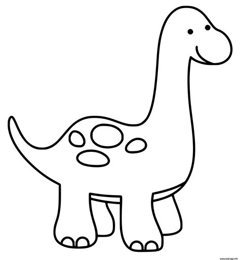 Coloriage Dinosaure Facile