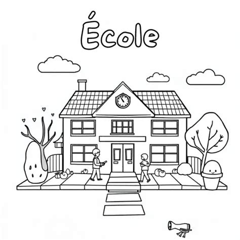 Coloriage Ecole Definition