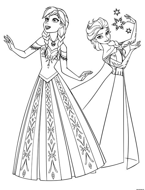 Coloriage Elsa Et Anna 2