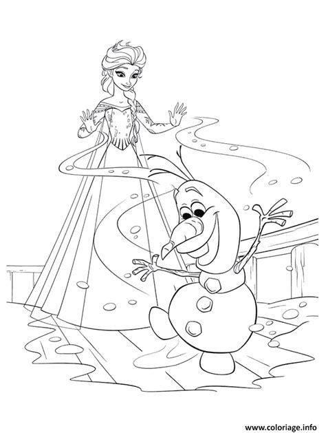 Coloriage Elsa Et Olaf