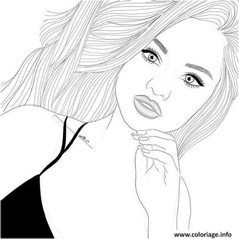 Coloriage Fille Swag