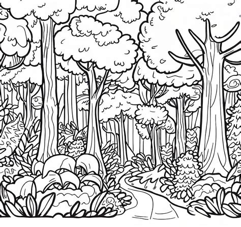 Coloriage Foret