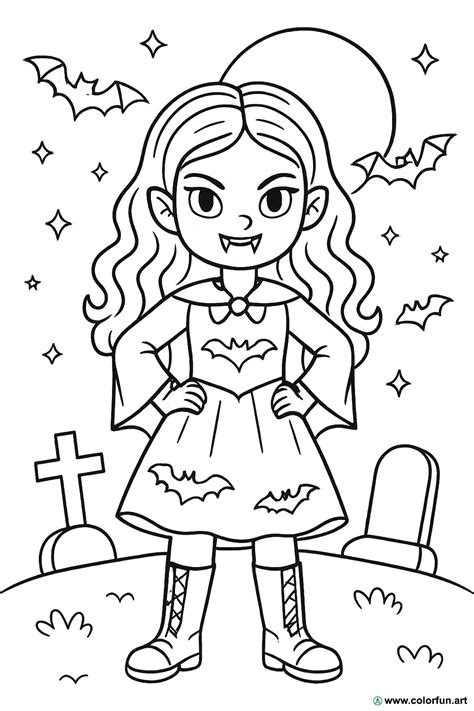 Coloriage Halloween Vampire