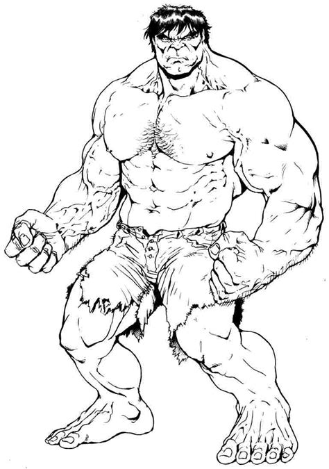 Coloriage Hulk Rouge