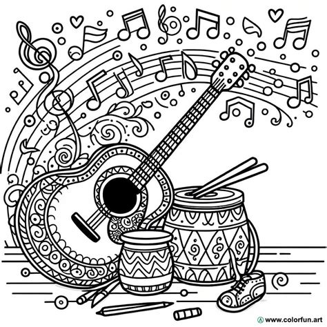 Coloriage Instrument De Musique