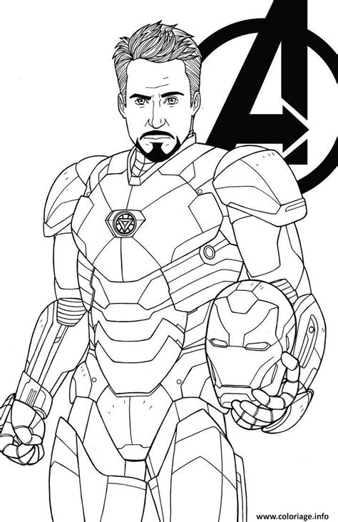 Coloriage Iron Man Avec Modele De Case