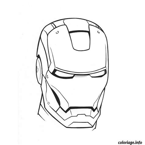 Coloriage Iron Man Tete