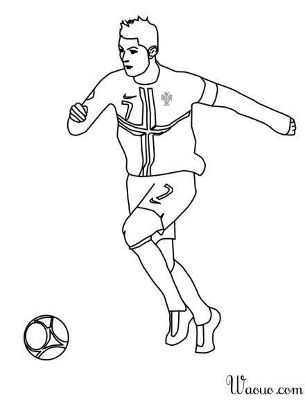 Coloriage Joueur De Foot Ronaldo