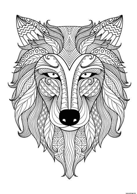 Coloriage Loup Mandala