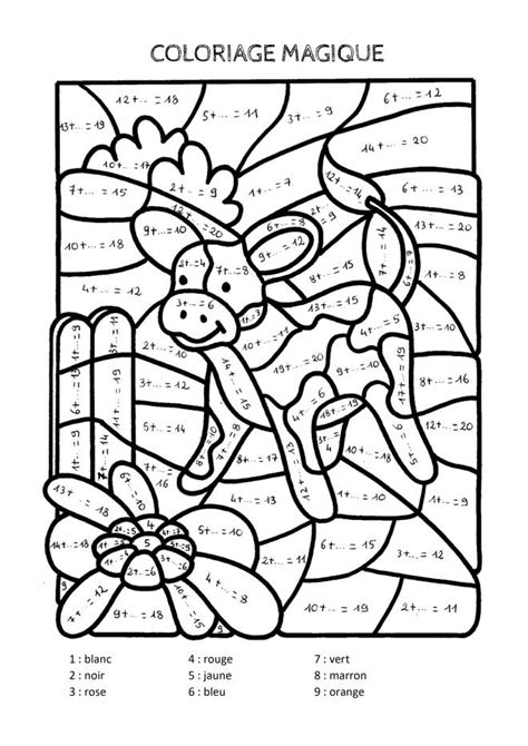 Coloriage Magique Addition Ce1
