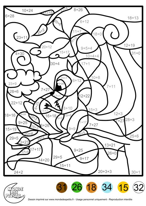 Coloriage Magique Ce1 Addition