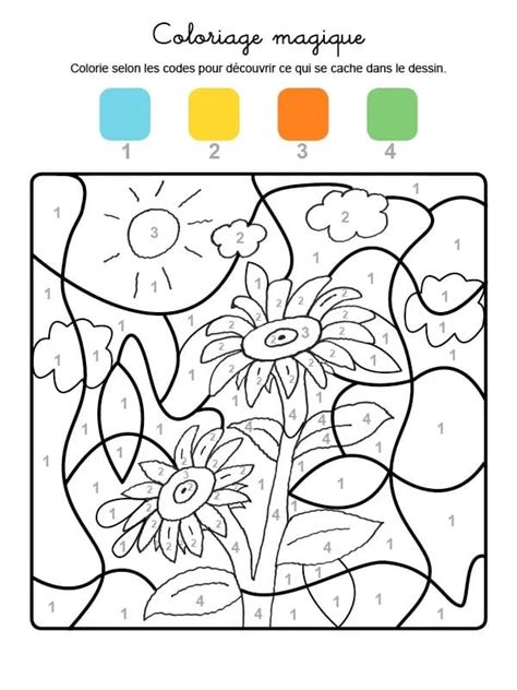 Coloriage Magique Fleur