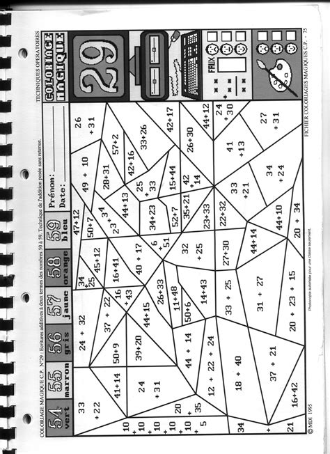 Coloriage Magique Maths Ce1