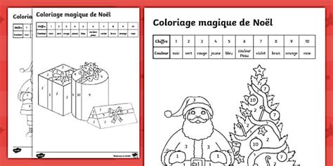 Coloriage Magique Noel Lecture