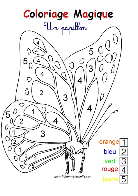 Coloriage Magique Papillon