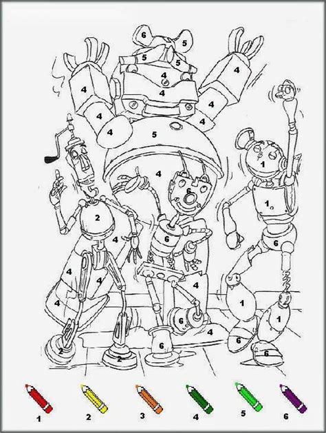 Coloriage Magique Robot