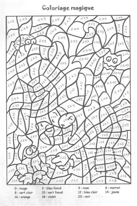 Coloriage Magique Table Daddition Ce1
